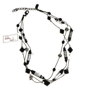 Dabby Reid Crystal Lampwork 3 Strand Necklace